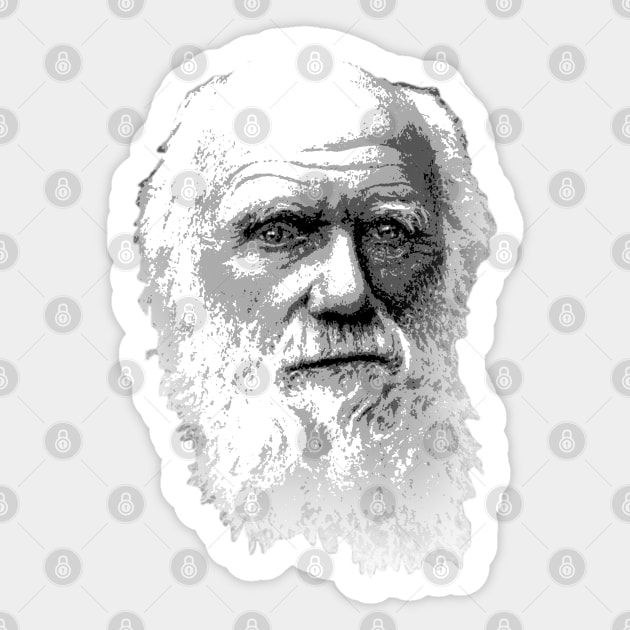 Charles Darwin Sticker by PlanetJoe